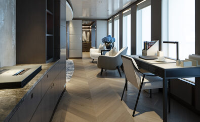 Moskito - Heesen Yachts - Hakwood flooring